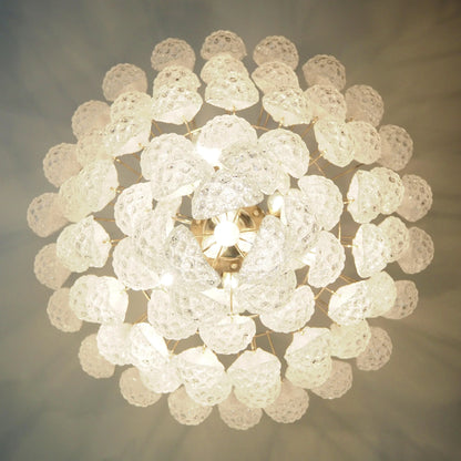 Murano Transparent Petals Glass Chandelier