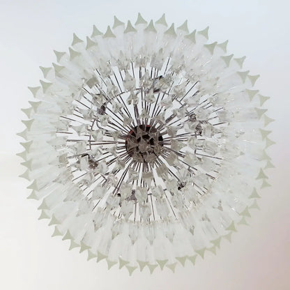 Murano Round Prisms Transparent Chandelier