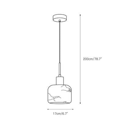 Natural Alabaster Small Pendant Light