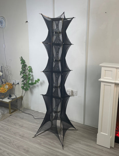 Noir Mesh Tower Floor Lamp