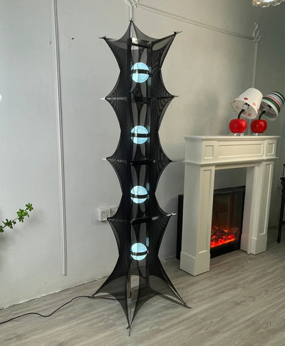 Noir Mesh Tower Floor Lamp