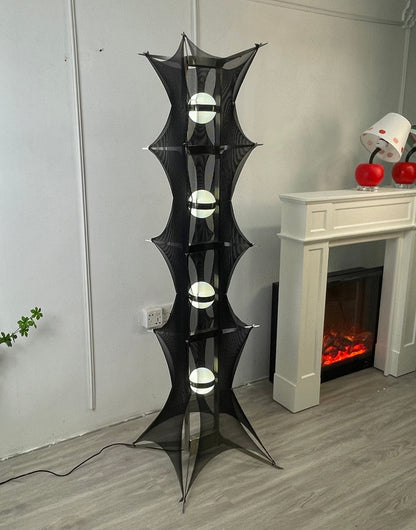 Noir Mesh Tower Floor Lamp