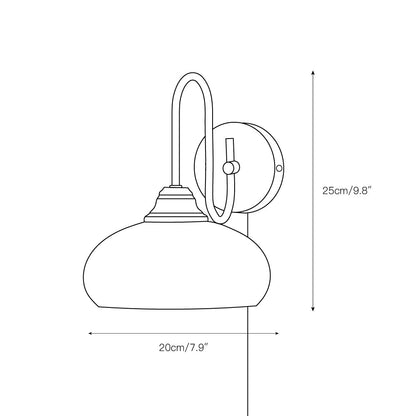 Nova Glass Plug-in Wall Lamp