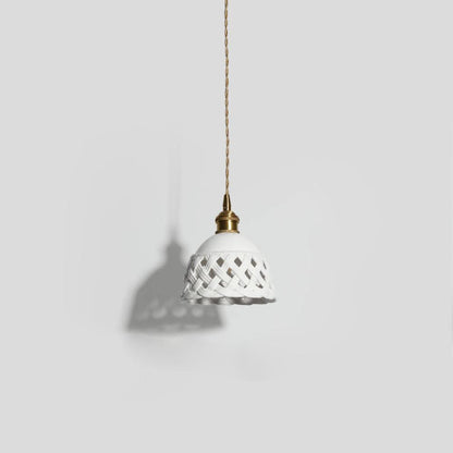 Openwork Ceramic Pendant Lamp