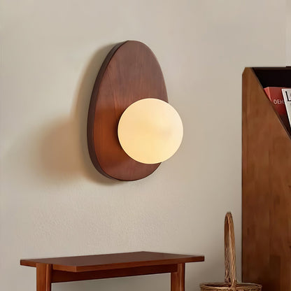 Orba Walnut Wall Lamp