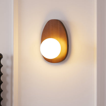 Orba Walnut Wall Lamp