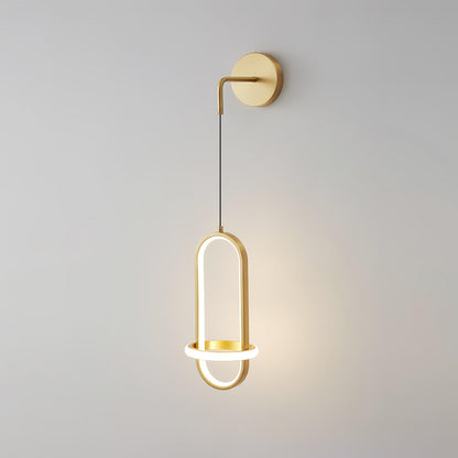 Oval Brass Wall Light