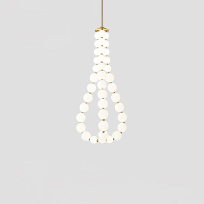 Glass Pearl Necklace Chandelier