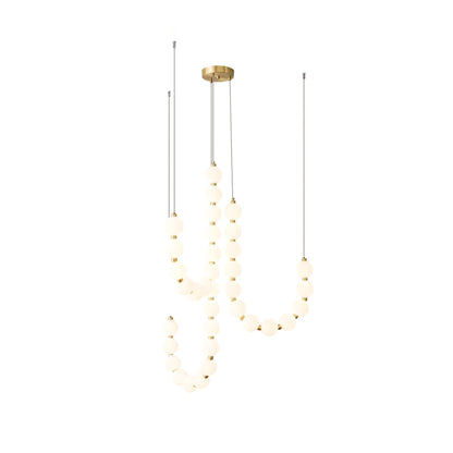Glass Pearl Necklace Chandelier
