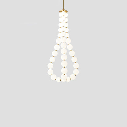 Glass Pearl Necklace Chandelier