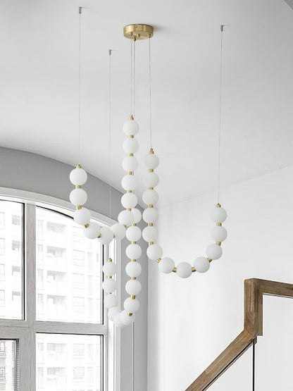Glass Pearl Necklace Chandelier