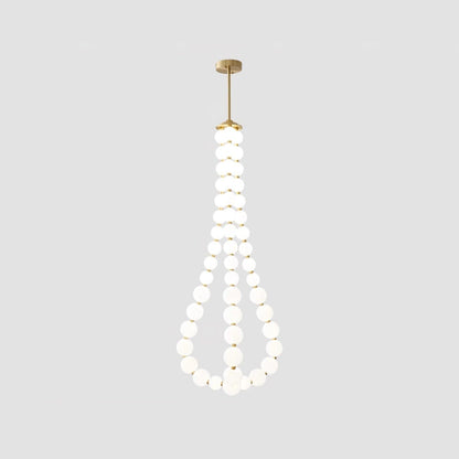Glass Pearl Necklace Chandelier