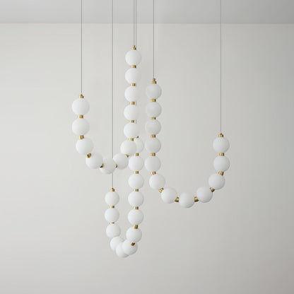 Glass Pearl Necklace Chandelier