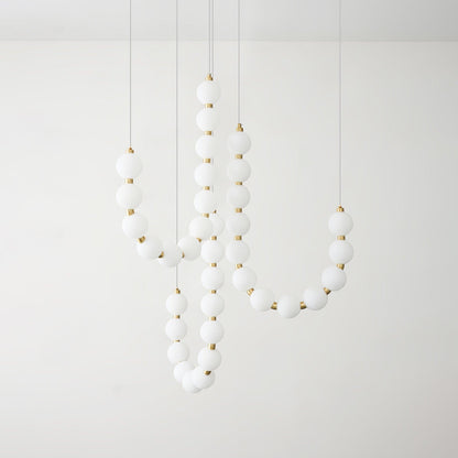 Glass Pearl Necklace Chandelier