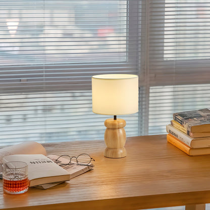 Pebble Wood Table Lamp
