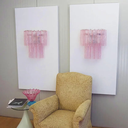 Pink Murano Glass Wall Sconces
