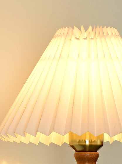 Pleated Walnut Wall Light