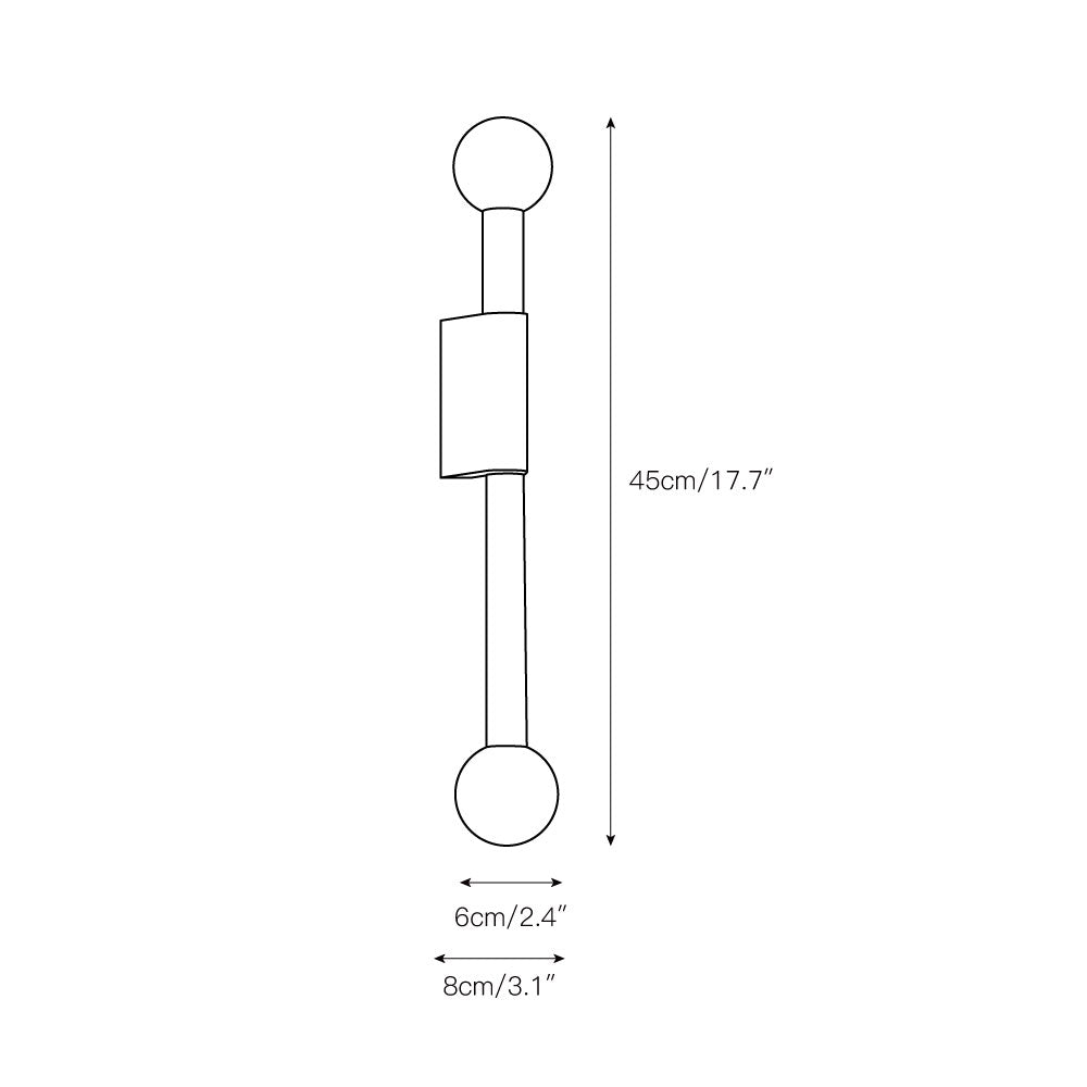 Pole and Circile Wall Lamp