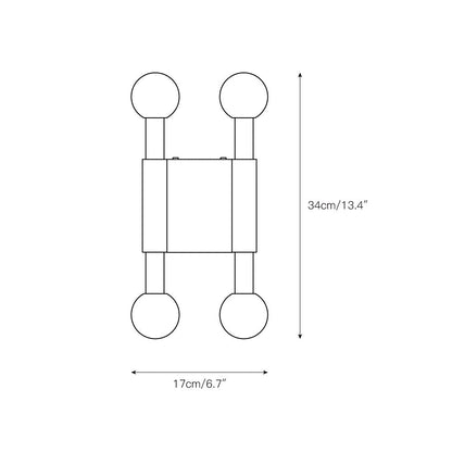Pole and Circile Wall Lamp