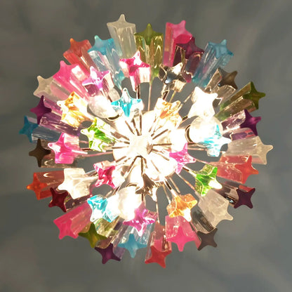 Quadriedri Murano Prisms Multicolored Chandelier