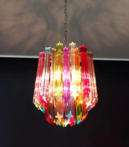Quadriedri Murano Prisms Multicolored Chandelier