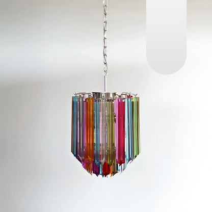 Quadriedri Murano Prisms Multicolored Chandelier