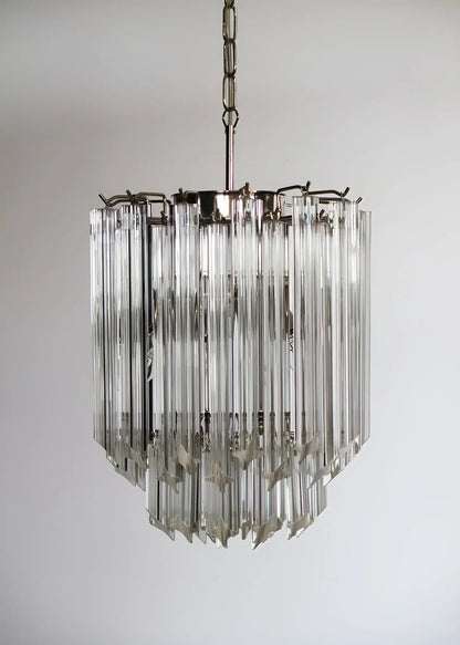 Quadriedri Murano Prisms Transparant Chandelier