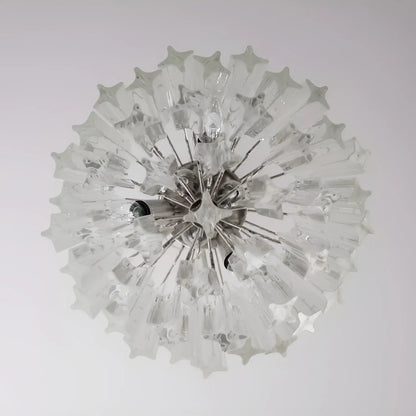 Quadriedri Murano Prisms Transparant Chandelier