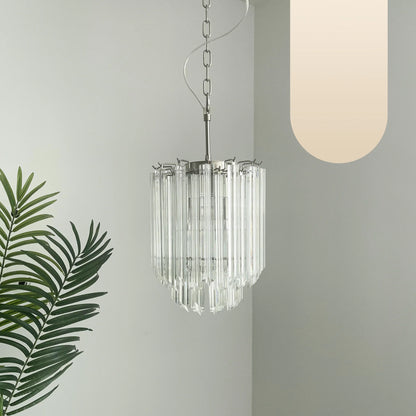 Quadriedri Murano Prisms Transparant Chandelier