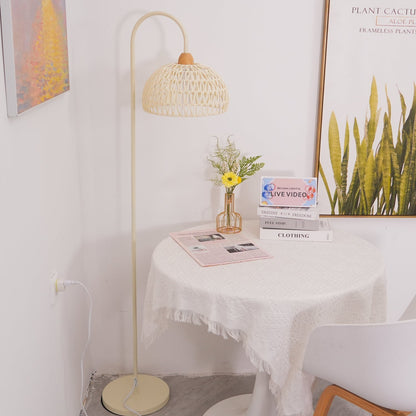 Rattan Arch Floor Lamp