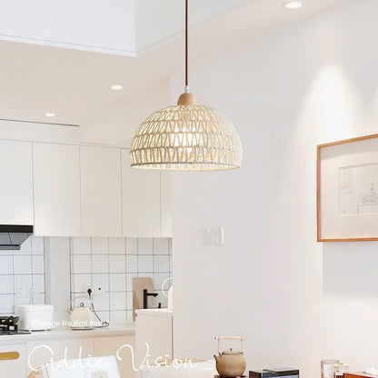 Rattan Arch Pendant Lamp