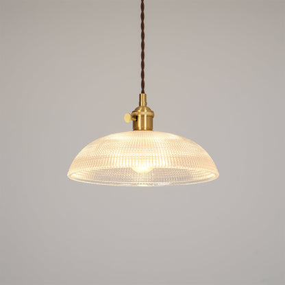 Ribbed Spiral Pendant Swag Light