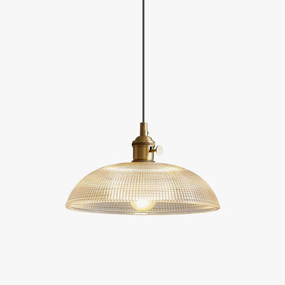 Ribbed Spiral Pendant Swag Light