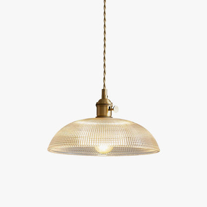 Ribbed Spiral Pendant Swag Light