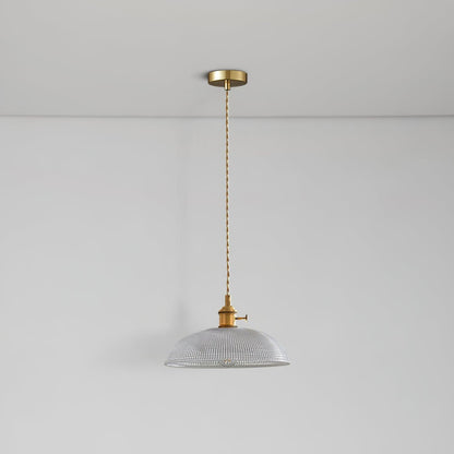 Ribbed Spiral Pendant Light