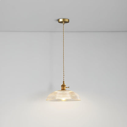 Ribbed Spiral Pendant Light