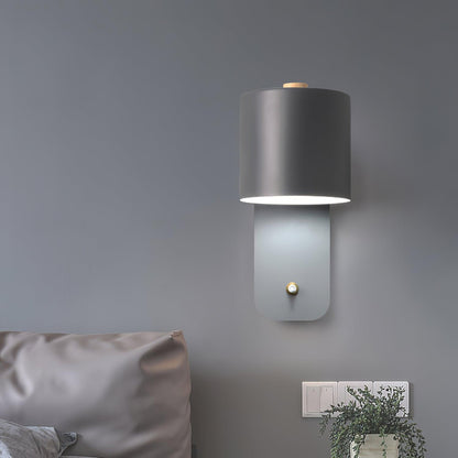 Rotatable Cylinder Plug-in Wall Lamp