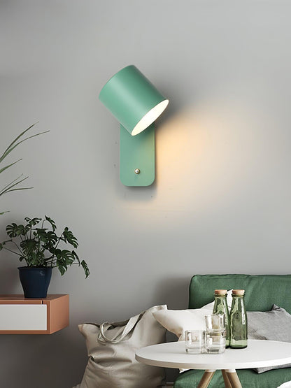 Rotatable Cylinder Plug-in Wall Lamp