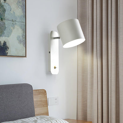 Rotatable Cylinder Plug-in Wall Lamp