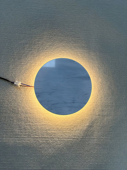 Round White Marble Sconce