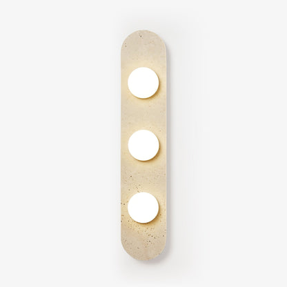 Rounded Travertine Wall Sconce