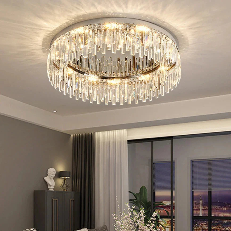 Gio Flush Mount Crystal Ceiling Light – Keyming