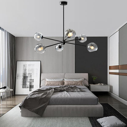 Staggered Glass 6 Light Chandelier