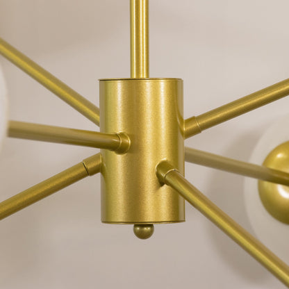 Staggered Glass 6 Light Chandelier