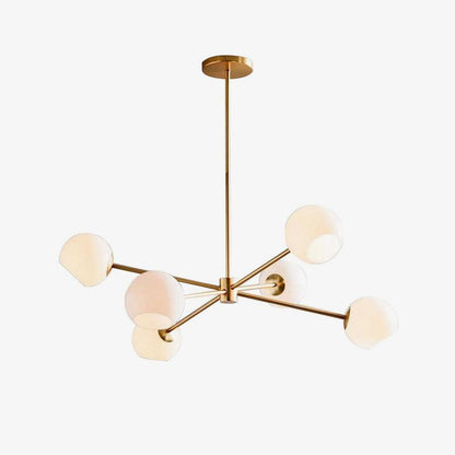 Staggered Glass 6 Light Chandelier