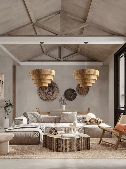 Straw Art Pendant Light