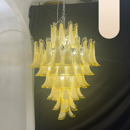 Stunning Murano Caramel Glass Petals Chandelier