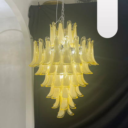 Stunning Murano Caramel Glass Petals Chandelier