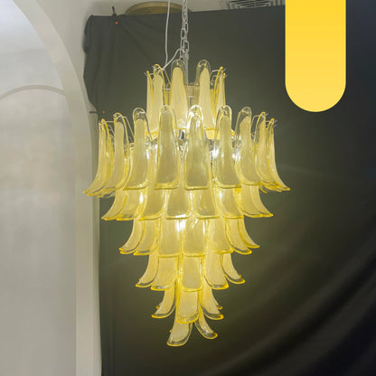 Stunning Murano Caramel Glass Petals Chandelier