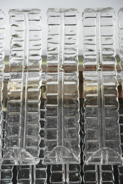 Transparent Murano Leaf Shaped Chandelier